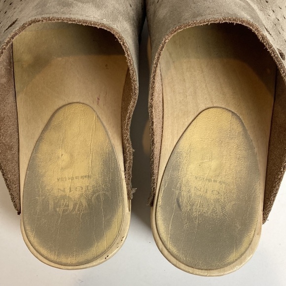 Sven Leaf Punch Spray Clogs in Beige Tan Sz 36 5 5.5 scandi granola girl hippie - Picture 5 of 16